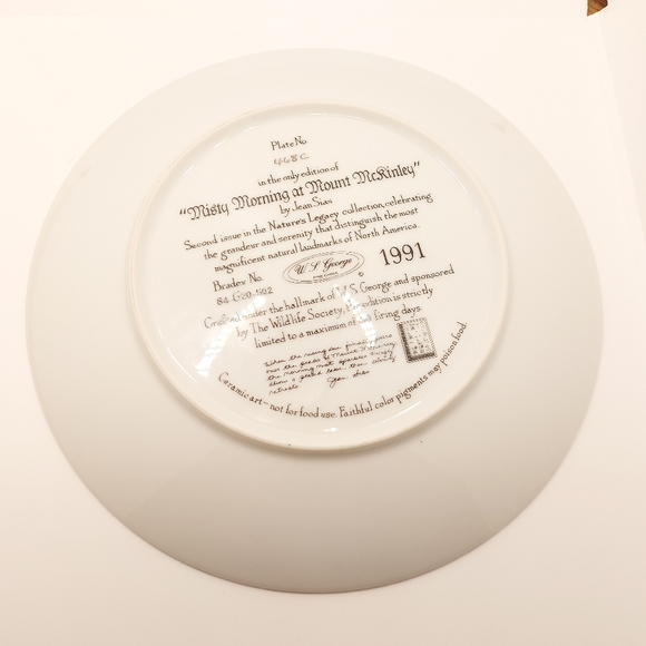 Vintage Mount McKinley Ceramic Plate 1991 - Picture 3 of 5